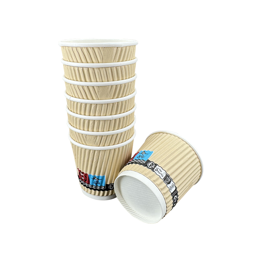 4oz 잔물결 벽 처분할 수 있는 격리된 커피 종이컵